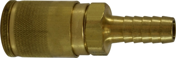 28528 by Midland | Automotive/Parker Interchange (Tru-Flate) | Pneumatic Hose Barb Coupler | 1/4" Hose ID | 1/4" Body Size | Brass