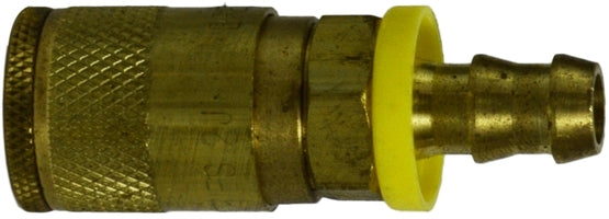 28531 by Midland | Automotive/Parker Interchange (Tru-Flate) | Pneumatic Push-On Hose Barb Coupler | 1/4" Hose ID | 1/4" Body size | Brass