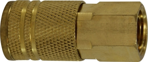 28541 by Midland | Industrial Interchange Pneumatic Coupler | 3/8" Female Pipe | 1/4" Body Size | Brass