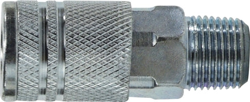 99826 by Midland | Industrial Interchange Pneumatic Coupler | 3/4" Male Pipe | 1/2" Body Size | Steel