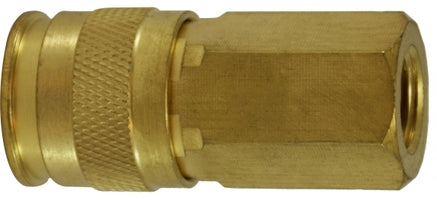 28560 by Midland | Universal Series Pneumatic Coupler | 1/4" Female NPT | 1/4" Body Size | Brass