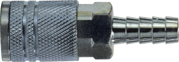 28562S by Midland | Industrial Interchange Pneumatic Hose Barb Coupler | 1/4" Hose ID | 1/4" Body Size | Steel