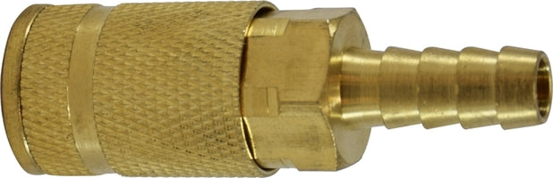 28601 by Midland | ARO 210 Interchange | Pneumatic Hose Barb Coupler | 1/4" Hose ID | 1/4" Body Size | Brass