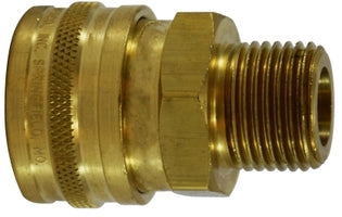 28670 (28-670) by Midland | ST Series (High Flow) Pneumatic Male Coupler | 1" Male Pipe | 1" Body Size | Straight | Brass