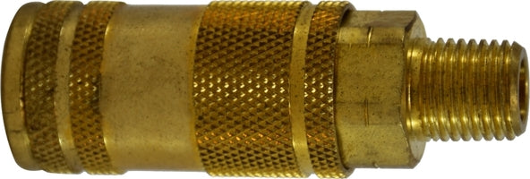 28683 by Midland | Lincoln Interchange | Pneumatic Coupler | 1/4" Male Pipe | 1/4" Body Size | Brass