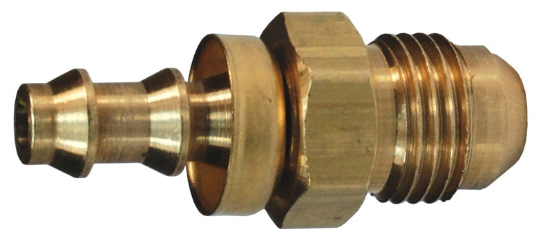 2860812CBC by Dixon Valve | Push-On Hose Barb Fitting | Male 37° JIC | with Brass Cap | 1/2" Tube OD | 1/2" Hose ID x 1/2" Male JIC | Brass
