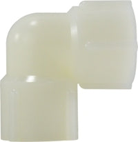 28705W by Midland | Plastic Pipe Fitting | 1" Female Pipe x 1" Female Pipe | 90° Elbow | White Nylon
