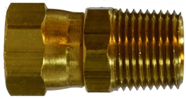 28756 by Midland | JIC 37° Flare | Swivel | 1/2" Tube OD | 1/2-14" Male NPTF | 3/4-16" Tube Thread | Straight | Adapter | Brass