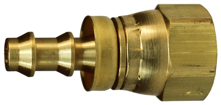 2881217CBC by Dixon Valve | Push-On Hose Barb Fitting | Female 37° JIC Swivel | with Brass Cap | 3/4" Tube OD | 3/4" Hose ID x 3/4" Female JIC | Brass