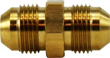 28970 by Midland | JIC 37° Flare | Tube Union | 1/2" Tube OD | 3/4-16 Tube Thread | Straight | Brass