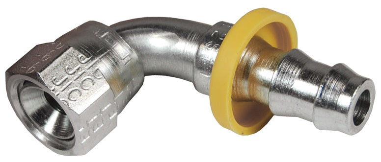 2890812C by Dixon Valve | Push-On Hose Barb Fitting | Female 37° JIC Swivel | 90° Elbow | 1/2" Tube OD | 1/2" Hose ID x 1/2" Female JIC | Plated Steel
