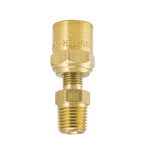 2P15 by ZSi-Foster | Reusable Hose Fitting | Non Swivel Adapter | 1/2" ID x 7/8" OD | 1/4" MPT | Brass
