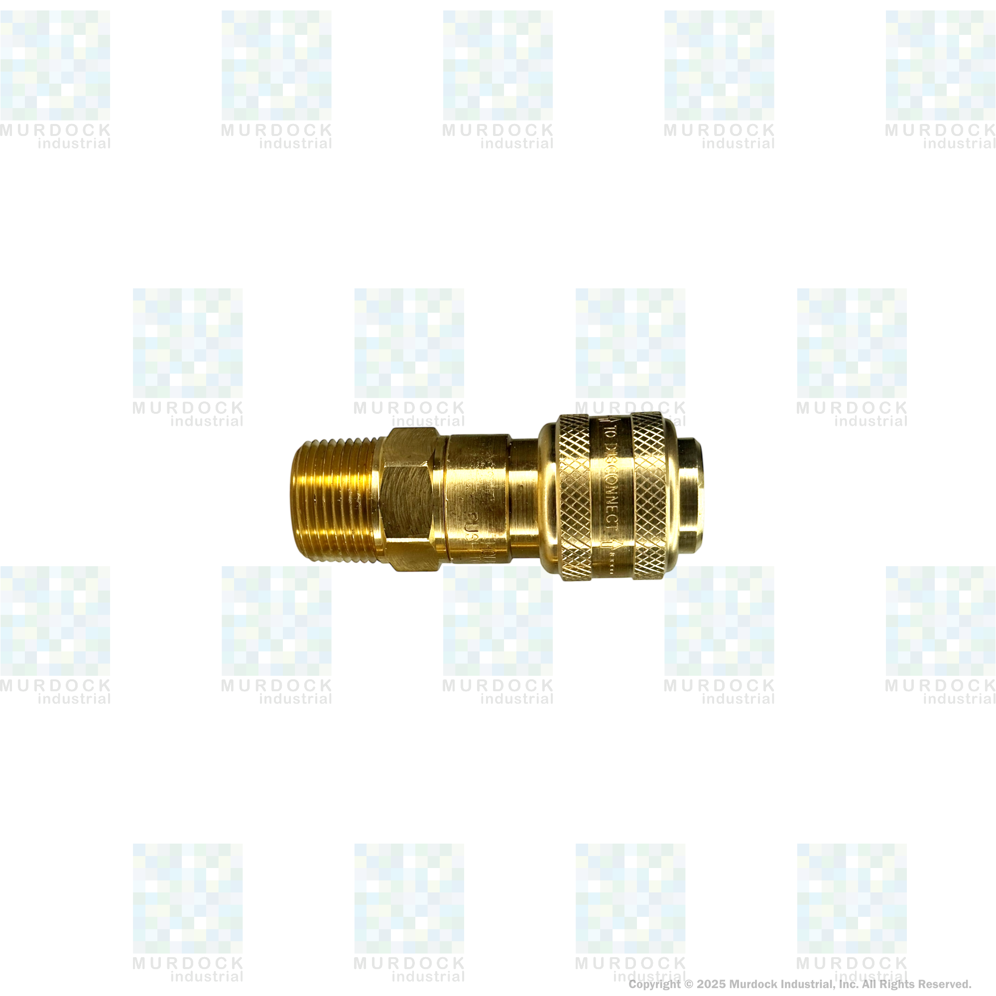 2DM1-B by Dixon Valve | Pneumatic Quick Disconnect Coupling | D-Series | 1/8" Male NPTF x 1/4" Automatic Industrial Interchange | Socket | Nitrile Seal | Brass