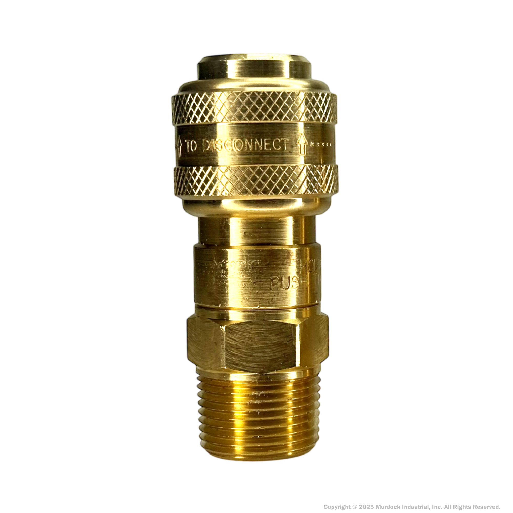 2DM2-B by Dixon Valve | Pneumatic Quick Disconnect Coupling | D-Series | 1/4" Male NPTF x 1/4" Automatic Industrial Interchange | Socket | Nitrile Seal | Brass