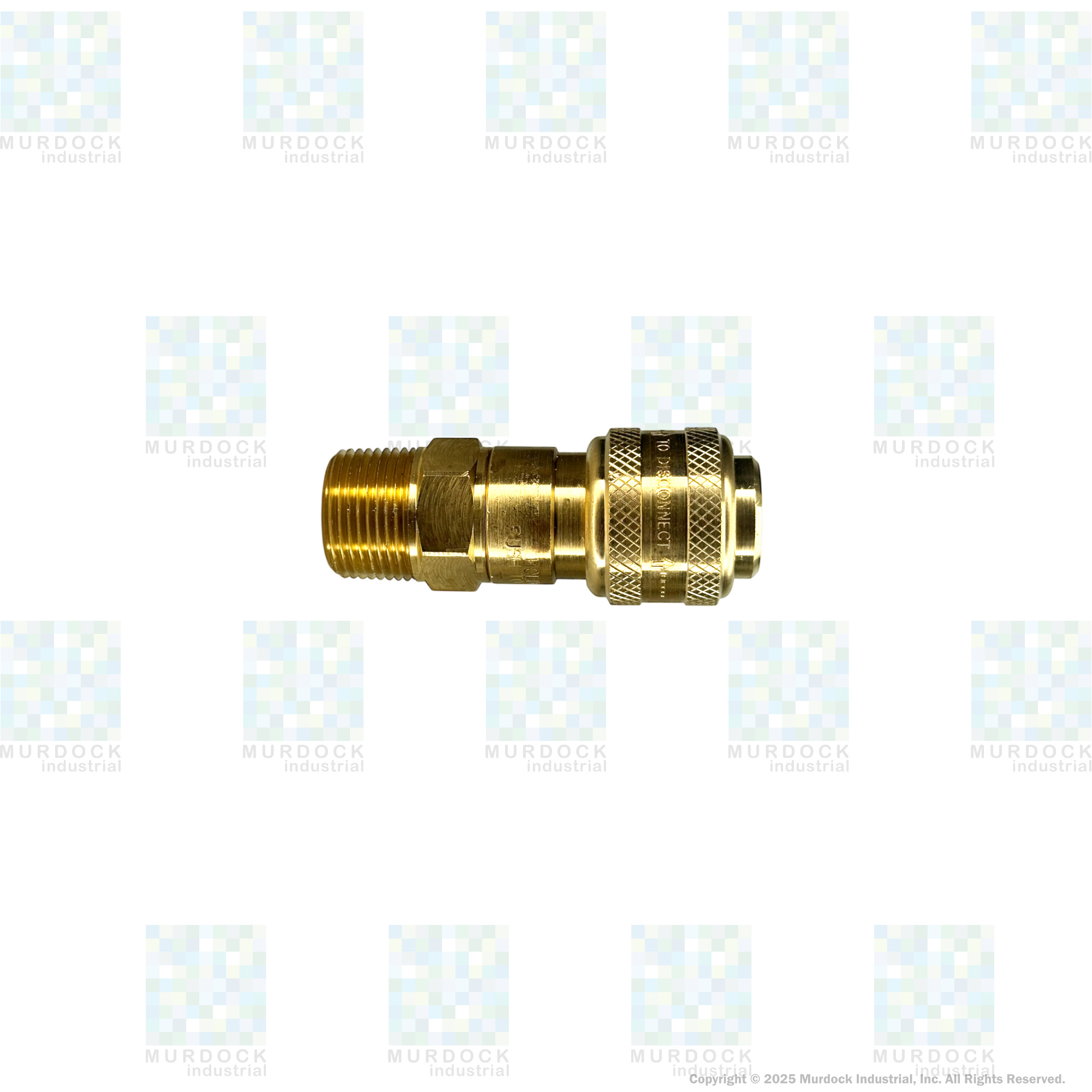 2DM2-B by Dixon Valve | Pneumatic Quick Disconnect Coupling | D-Series | 1/4" Male NPTF x 1/4" Automatic Industrial Interchange | Socket | Nitrile Seal | Brass
