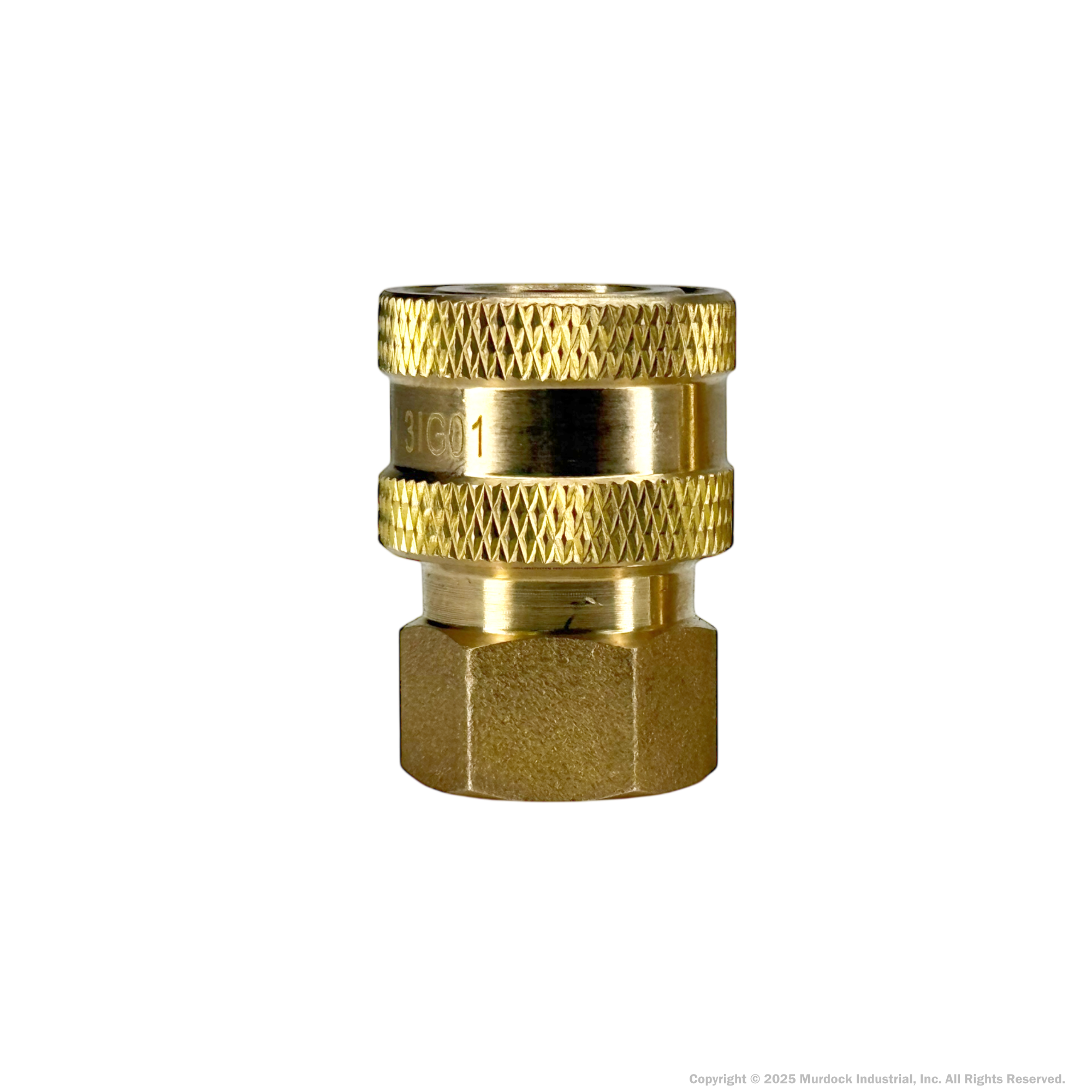 2EF2-B by Dixon Valve | Hydraulic Quick Disconnect Coupling | E-Series | 1/4" Female NPTF x 1/4" Straight-Through Interchange | Socket | Nitrile Seal | Brass