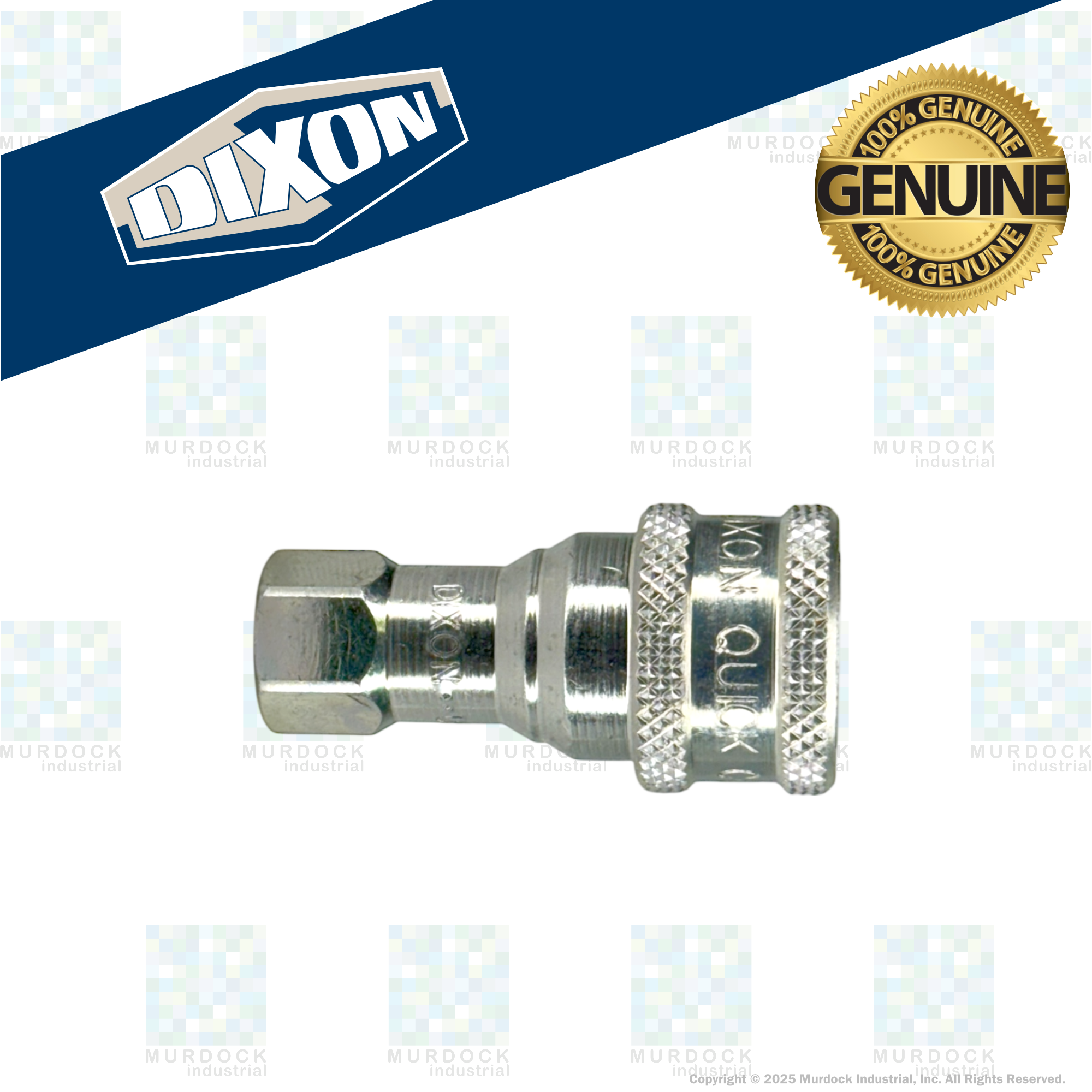2HF2 by Dixon Valve | Hydraulic Quick Disconnect Coupling | H-Series | 1/4" Female NPTF x 1/4" ISO-B Interchange | Socket | Nitrile Seal | Steel