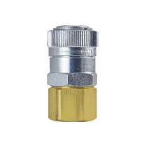 2R4004 by ZSi-Foster | Quick Disconnect | 2FRL Series | 3/8" Automatic Socket | 1/4" FPT | Brass/Steel