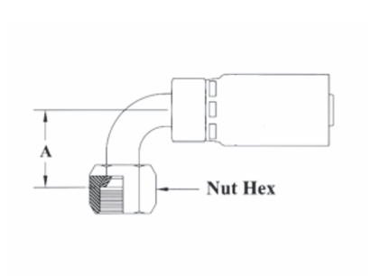 3-08648 by Couplamatic | 3 Series Coupling | 1/2" Hose ID x 3/4-16 Thread Size JIC/SAE Dual Seat Female Swivel | 90° Elbow | Trivalent Zinc Plating