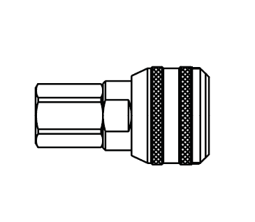 4200SL by Danfoss | 4000 Series | Female Socket | 3/8" Female NPTF End Connection Pneumatic | Quick Disconnect Coupling with Sleeve Lock | Brass