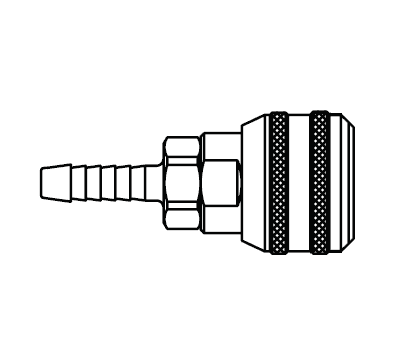 6900SL by Danfoss | 6000 Series | Quick Disconnect Coupling | 3/4 Hose Stem End Connection Pneumatic with Sleeve Lock | Female Socket | Buna-N Seal | Brass
