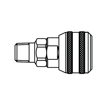 6500SL by Danfoss | 6000 Series | Quick Disconnect Coupling | 3/4-14 Male NPTF End Connection Pneumatic with Sleeve Lock | Female Socket | Brass