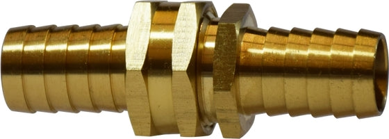 30028 by Midland | Garden Fitting | Barstock Hose Coupling | 5/8" Hose Barb x 5/8" Hose Barb | Brass