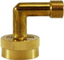 30055 by Midland | Garden Hose Fitting | Dishwasher | 3/4" Female GHT x 3/8" Compression (Body Only) | 90° Elbow | Brass