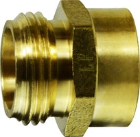 707480-1208 by Midland | Lead Free Barstock Garden Hose Fitting | Rigid | 3/4" Male GHT x 1/2" Female NPTF | Brass | Replaces: 30068LF