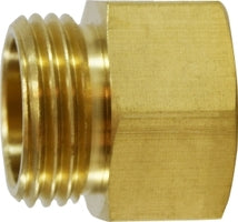 30075 by Midland | Garden Hose Fitting | Male x Female Rigid | 1" Male GHT x 1" Female NPTF | Straight | Brass