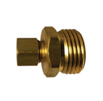 30137 by Midland | Garden Hose Fitting | Non-Swivel Compression x Male | 1/2" Compression x 3/4" Male GHT | Straight | Brass