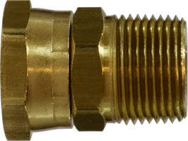 30181LF by Midland | Lead Free Garden Hose Fitting | Swivel Adapter | 3/4" Female GHT Swivel x 1/4" Male Pipe | Straight | Brass