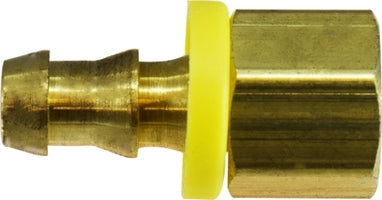 30384 by Midland | Push On Hose Barb Fitting | 1/4" Hose ID x 3/8" Female NPTF | Rigid Adapter | Brass