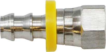 30266SS by Midland | Push On Hose Barb | 37° JIC Flare Swivel | 3/8" Hose ID x 3/8" Female 37° JIC Flare | 316 Stainless Steel