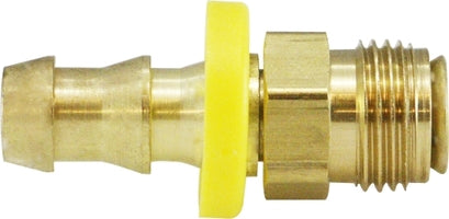30275 by Midland | Push On Hose Barb | Inverted Flare Swivel | 3/8-24 UNF Thread | 1/4" Hose ID x 3/16" Male Inverted Flare | Brass