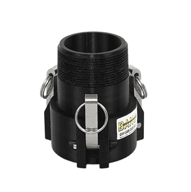 303B by Banjo | Cam Lever Coupling | Part B | 3" Female Coupler x 3" Extended Male NPT | 200 PSI | Gasket: EPDM | Polypropylene