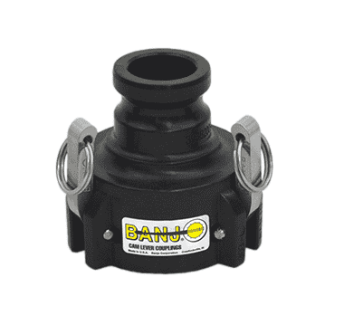 303B200A by Banjo | Locking Cam Lever Coupling | Part A | 3" Female Coupler with 3 Arms x 2" Male Adapter | 200 PSI | Gasket: EPDM | Polypropylene