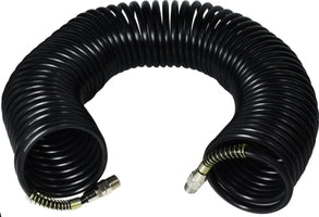 307031 by Midland | Pneumatic Coil Air Hose | 1/4" MPT Fittings | 50ft | Black | Nylon