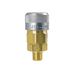 310-4104 by ZSi-Foster | Quick Disconnect | 310 Series | 3/8" Automatic Socket | 1/4" MPT | Brass/Steel
