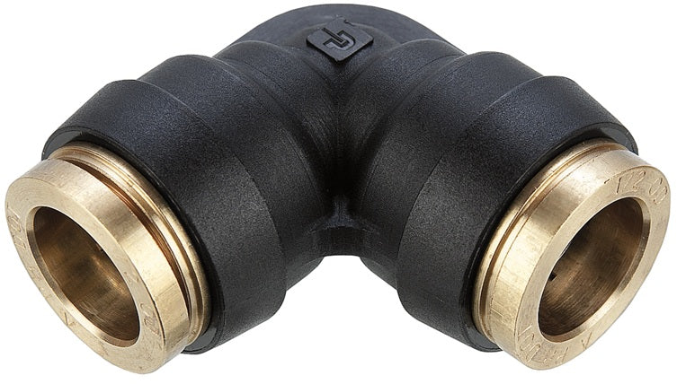 31026200DOT Legris by Dixon Valve | D.O.T. Push-In Fitting | Union 90° Elbow | 1/2" Tube OD | Composite/Brass