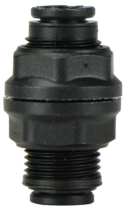 31166000 by Dixon Valve | Legris Push-In Fitting | Bulkhead Union | 3/8" Tube OD x 3/8" Tube OD | Nylon