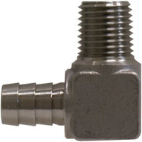32314SS by Midland | Hose Barb | 3/4" Hose ID x 3/4" Male NPT | 90° Elbow | 316 Stainless Steel