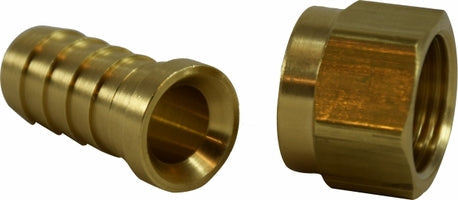 32334 by Midland | 37° JIC Flare Swivel Hose Barb | 1/4" Hose ID x 3/8" Female 37° JIC Flare Swivel | Brass