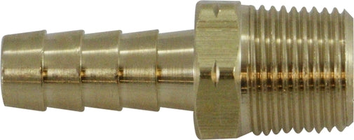 32451 by Midland | Rigid BSPT Barb | 1/4" Hose ID x 1/4" Male BSPT | Adapter | Brass