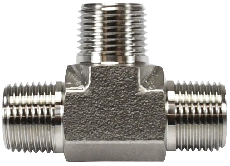 3280606SS by Dixon Valve | Male Tee Adapter | 3/8" Male NPT x 3/8" Male NPT x 3/8" Male NPT | 316 Stainless Steel