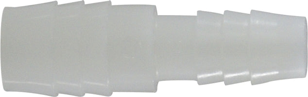 33089W by Midland | Plastic Pipe Fitting | Reducing Splicer | 3/4" Hose Barb x 1/2" Hose Barb | White Nylon