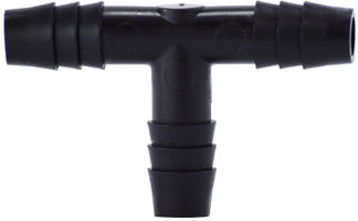 33426B by Midland | Plastic Barb Fitting | 5/16" Hose Barb x 5/16" Hose Barb x 5/16" Hose Barb | Tee | Black Polyethylene