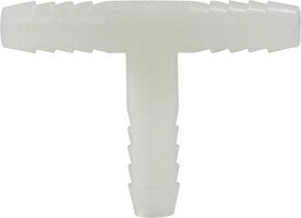 33438W by Midland | Plastic Barb Fitting | 1" Hose Barb x 1" Hose Barb x 1" Hose Barb | Tee | White Nylon