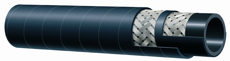 T340AA075X100 Alfagomma by Kuriyama | T340AA Series | Steam Hose | 3/4" ID | 1.22" OD | 270 PSI | Black | 100ft Length