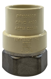 35406SS by Midland | Transition Fitting | Lead Free | 1-1/4" CPVC x 1-1/4" Female Pipe | Adapter | Stainless Steel